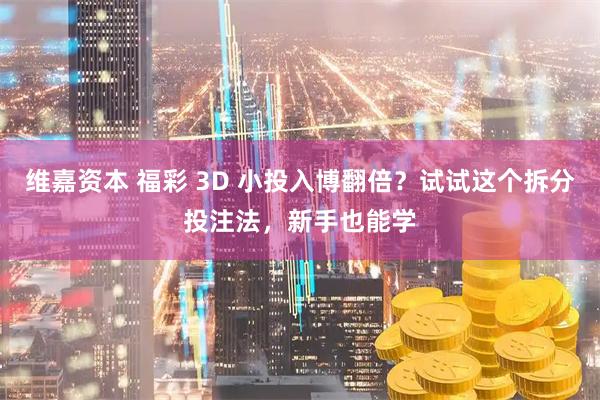 维嘉资本 福彩 3D 小投入博翻倍？试试这个拆分投注法，新手也能学