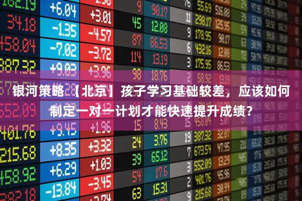 银河策略 【北京】孩子学习基础较差，应该如何制定一对一计划才能快速提升成绩？