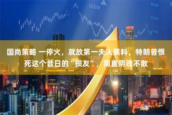 国尚策略 一停火,就放第一夫人黑料,特朗普恨死这个昔日的“损友”,简直阴魂不散