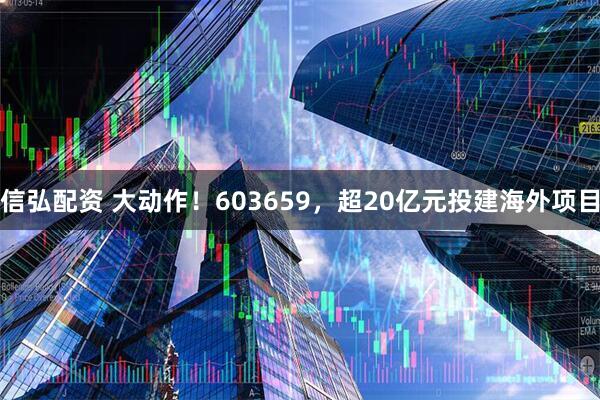 信弘配资 大动作！603659，超20亿元投建海外项目
